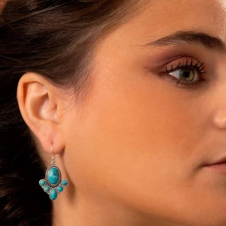 Boucles d'oreilles "Yagrumo" Turquoise...