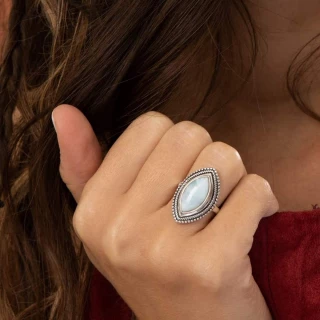 Bague "Helecho" Larimar 2,93 et Argent...