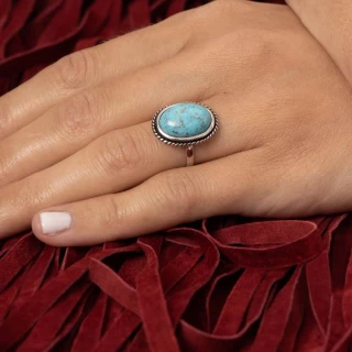 Bague "DienteDeLeón" Turquoise 4ct et...