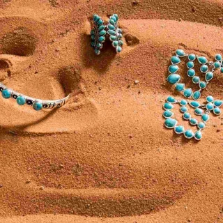 Bague "Clavellina" Turquoise 4ct et Ar...