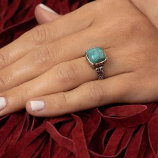 Bague "Cardenal" Turquoise 3,10ct et A...