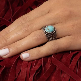 Bague "Ruda" Turquoise 2ct et Argent M...