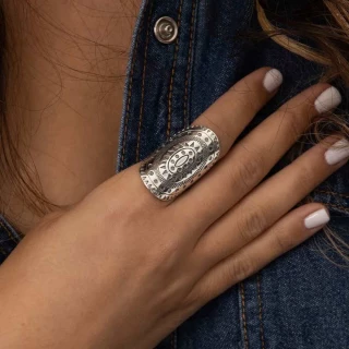 Bague "Palma" Argent Massif 925/1000