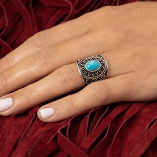 Bague "HueledeNoche" Turquoise 0,72ct...