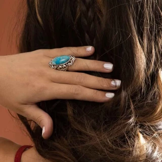 Bague "Gladiolo" Turquoise 7,57ct et A...