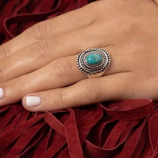 Bague "Espadaña" Turquoise 0,29ct et A...