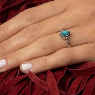 Bague "Coriandro" Turquoise 0,10ct et...