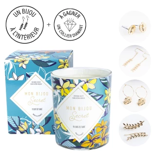 Bougie Bijou Monoi collier argenté