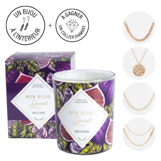 Bougie Bijou Figue collier doré