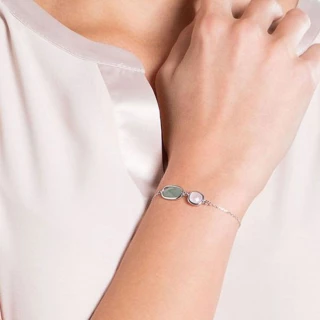 Bracelet "Durelis" Aventurine verte et...