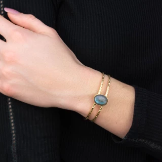 Bracelet "Temporelia" Labradorite Lait...