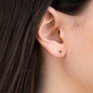 Boucles d'oreilles Or jaune  et pierre...