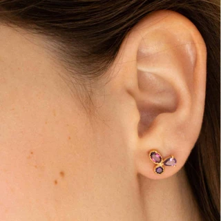 Boucles d'oreilles "Sagitaria" Améthys...