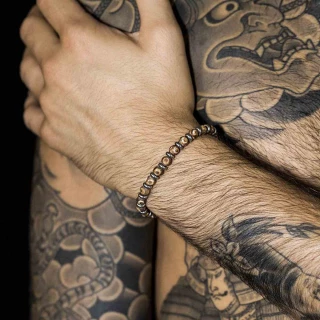 Bracelet Homme en pierres d'agate "Gal...