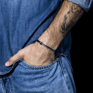 Bracelet Homme triple cable en acier B...