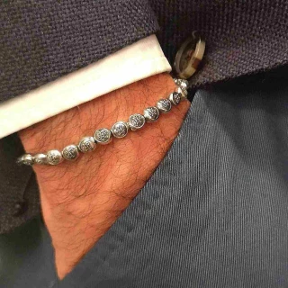 Bracelet Homme "EDER" avec perles mart...