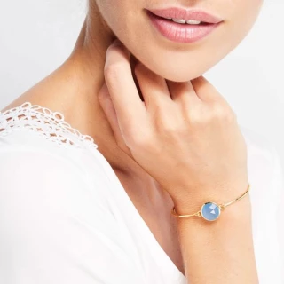 Bracelet "Palpitis" Blue Calci Laiton...